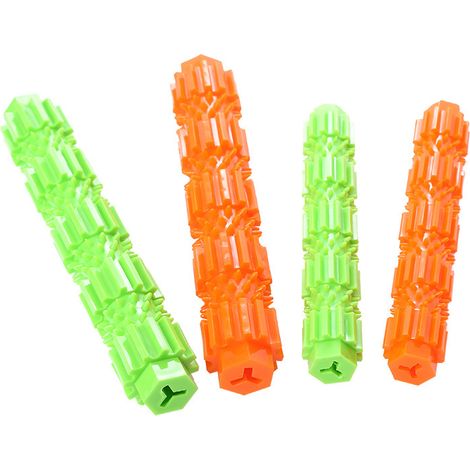 Jouet à mâcher pour chien tenace, jouet résistant pour gros chien, jouet grinçant pour chien de grande race, jouet dentaire pour chien moyen et grand, nettoie les dents et masse les gencives (1/4)