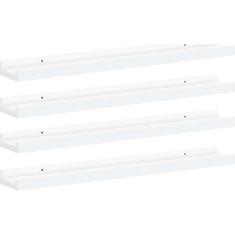 Maison Exclusive - Wandregale 4 Stk. Weiß 60x9x3 cm (1/5)