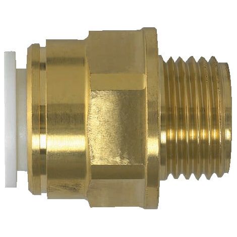 John Guest Speedfit Brass Coupler 15mm X 1/2" Male BSP (Pack Of 5)