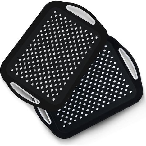 Set di 2 ciotole da portata, ciotole antiscivolo con manici per preparare il cibo, per il tè o la colazione a letto, ciotole di plastica per (1/5)