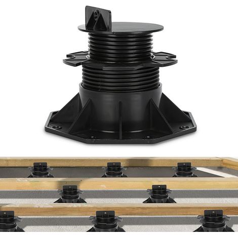 Randaco Plots réglables 60-140 mm pour terrasse bois, dalles et grilles, lot de 100 (1/5)