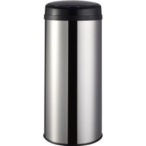 Kitchen Move – Poubelle automatique inox 50L – Capteur infrarouge – Ouverture sans contact – Finition anti-traces – Dimensions 31x30,5x78 cm