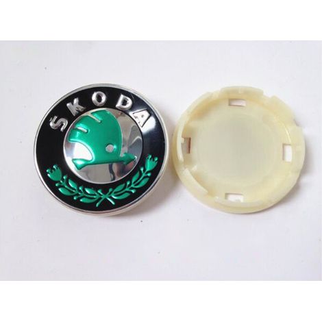 56-mm-Radkappe, kompatibel mit Skoda Octavia, Fabia, Rapid und Superb – Konkave Felgennabenkappe, ABS-Radnabenabdeckung, Autoradzubehör, 4er-Set – Mehrfarbig
