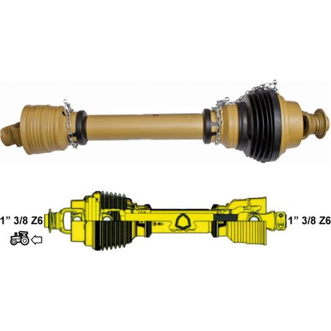 Albero cardanico omocinetico Eurocardan Cat. 4 CE 1000-1800 mm 3/8 Z6 - 1800 mm
