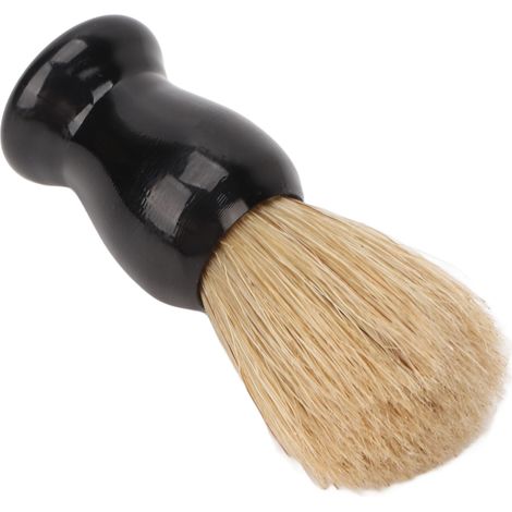 Brosse à barbe multifonctionnelle, peinture noire brillante, mousse facile à utiliser, brosse de rasage synthétique pour homme, pour la maison, le salon et les voyages. (1/5)