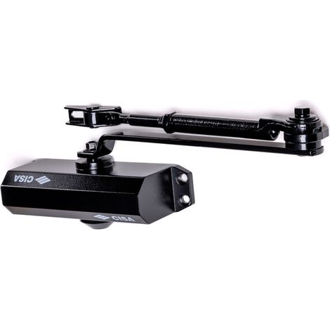 CISA 60461 CHIUDIPORTA C-ARRESTO NERO- 1,0 pz