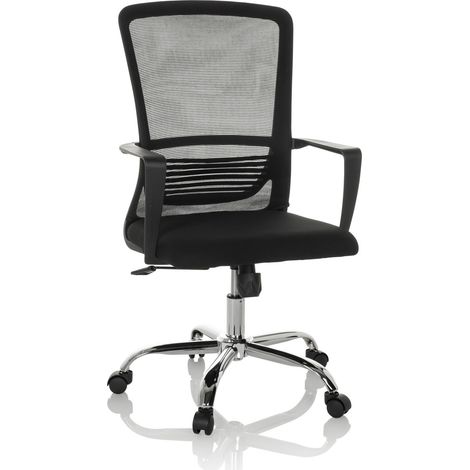 Chaise de bureau / chaise pivotante STAR-TEC S maille / tissu noir hjh OFFICE