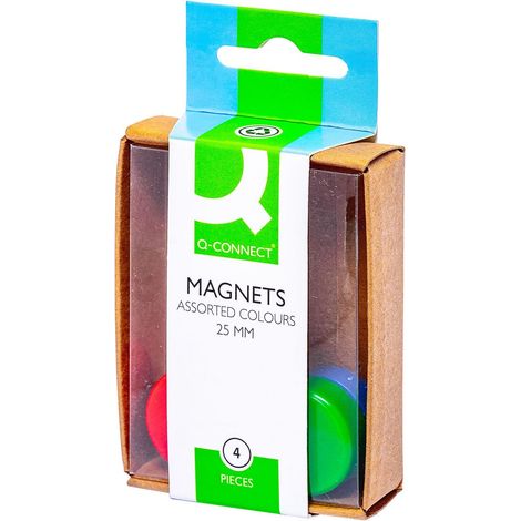 Magnete q-connect 25 mm Metall Kunststoff Pack 4