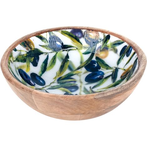 Signes Grimalt Bol Küche Bola Bowl Olives Boxen und Tabletts Braun 20x20x7cm 25185