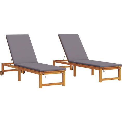 Maison Exclusive - Sonnenliege 2 pcs Braun 202 x 53 x 89 cm Massi