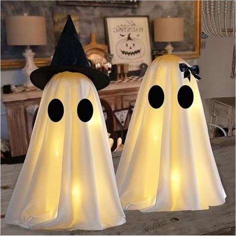 Lanterne à LED Halloween, 9,5x5x16 cm, 3 motifs(Squelette, Citrouille, Château hanté), décoration pour fête, maison, fenêtre (1/5)
