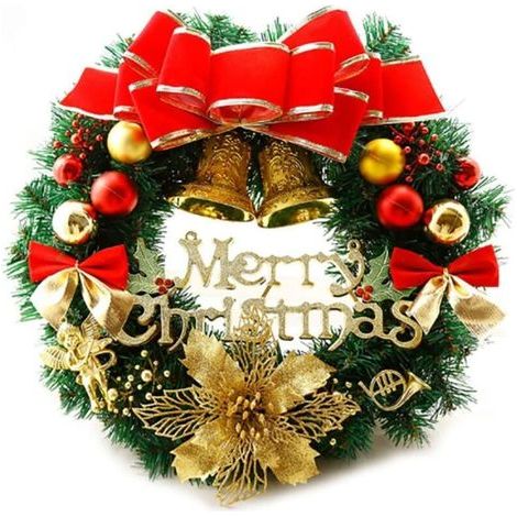 Weihnachtsgirlande mit Kugel, Schleife, Weihnachtsdekoration (1/4)