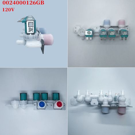 WH23X29538 120V Water Inlet Solenoid Valve with Two Inlets and Four Outlets (Fake Five-Valve) 0024000126GB (1/2)