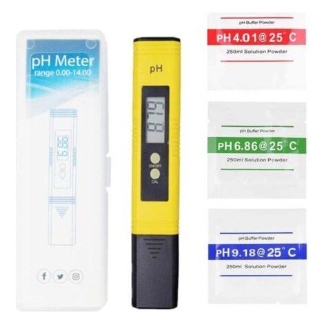 Stylo numérique PH Mètre, PH Testeur de qualité de l'eau Digital LCD Portable PH Mètre Numérique Plage de Mesure pour 0-14 PH 0,01 Ph, compteur pH Testeur Aquarium Fonction D'étalonnage Automatique (1/4)