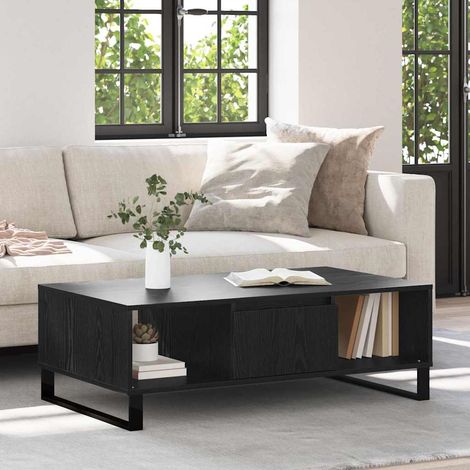 Couchtisch Schwarz Eichen-Optik 104 x 60 x 35 cm Holzwerkstoff
