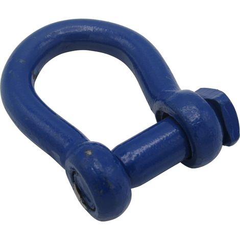 Painted Trawler Bow Shackle Square Head Pin 22MM (Blue Fishing Boat Connector Marine Omega)