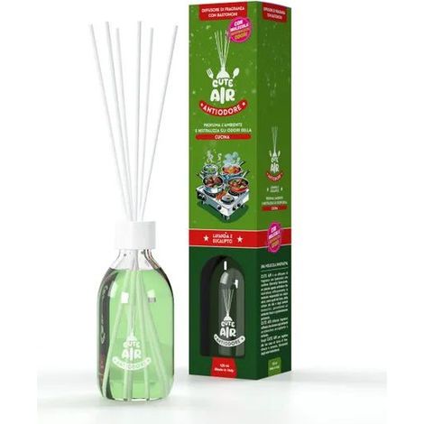 DIFFUSORE ANTIODORE CUCINA LAVANDA E EUCALIPTO 125 ML CUTE AIR GEA PRO