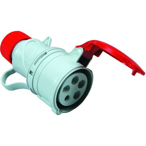Presa industriale volante rossa 3p+t+n cee 309 ip44 - 16a - Fanton