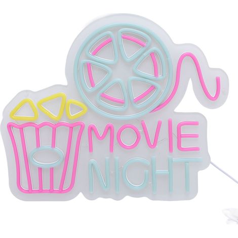 Lumière LED néon multicolore pour soirée cinéma, luminosité réglable, décoration murale, branchement USB (1/5)