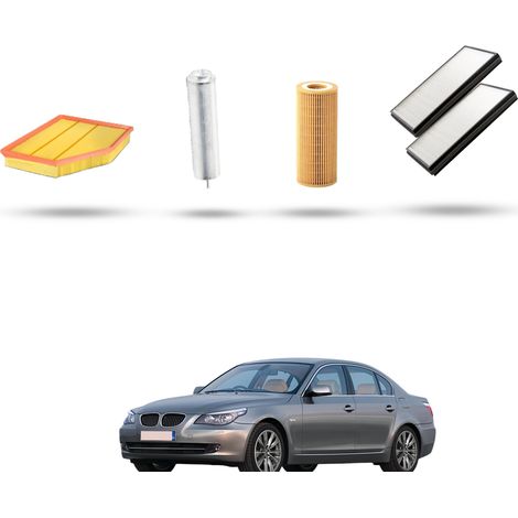 Kit tagliando 4 filtri compatibile con Bmw serie 5 (E60/E61) 535d 200kw dal 2004 al 2007 (1/5)