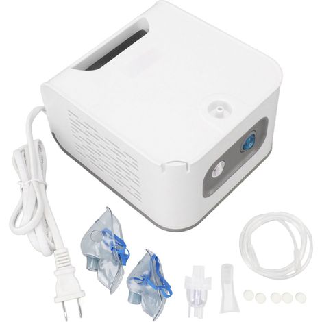 Nébuliseur portable pour adultes, enfants et animaux de compagnie souffrant de problèmes respiratoires. Utilisation à domicile, en voyage ou au bureau. 110 V (États-Unis). (1/5)
