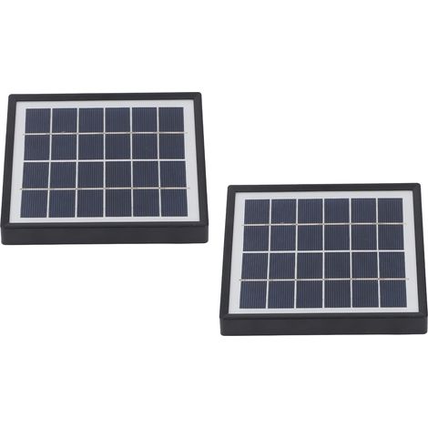 Pannelli solari USB da 5W, 2 pezzi, caricabatterie portatile monocristallino con supporto per telefono, lettori MP3 MP4, campeggio escursionismo, colore nero. (1/5)