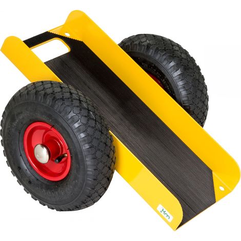 Kongamek Plattenwagen pulverbeschichtet in gelb 490x380x260mm Luftbereifung
