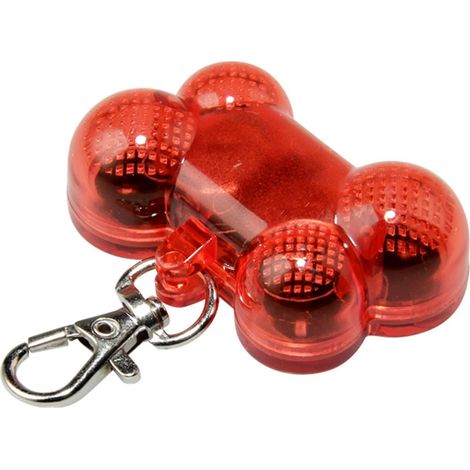 Lampe LED clignotante anti-perte pour animal de compagnie, 3 modes, en plastique, pour extérieur, collier d'avertissement osseux (1/4)