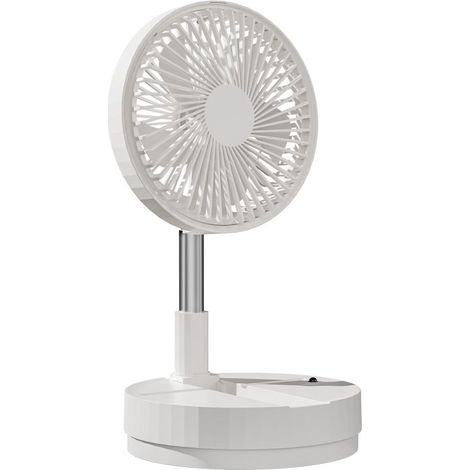 Ventilateur de table pliable, hauteur réglable de 38 à 80 cm, oscillant, 4 vitesses, télécommande et batterie rechargeable, ventilateur portable pour la maison (1/5)