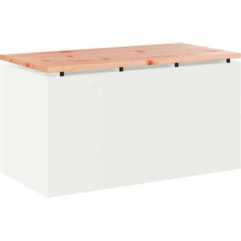 Maison Exclusive - Panchina da giardino Bianco 80 x 40 x 43 cm Acciaio