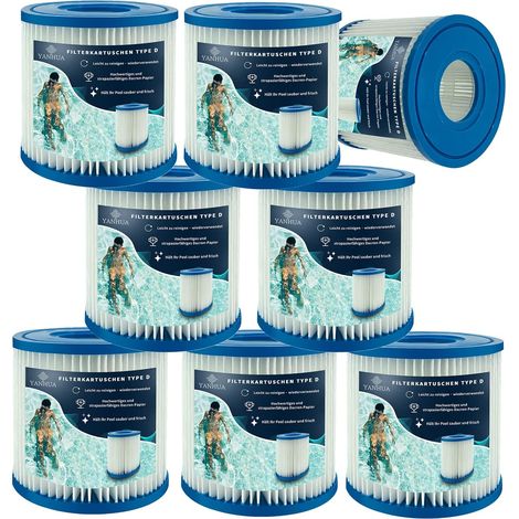 Cartouche filtrante Type D pour Summer Waves, Cartouches filtrantes Type VII & Type D, pour Pompe de Piscine SFS-350/600, RP-350, RX-600 (8) (1/5)