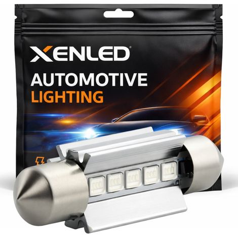 1 x AMPOULE C5W SV8.5 36mm 6 LED BLEU Super Canbus 70Lms XENLED - PALLADIUM (1/5)