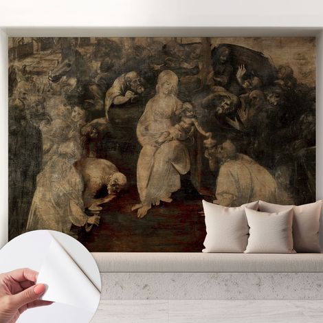 Papier peint autocollant avec imprimé pour cuisine facile à appliquer pour mur a motif Rencontre spirituelle 208x146 cm (1/5)