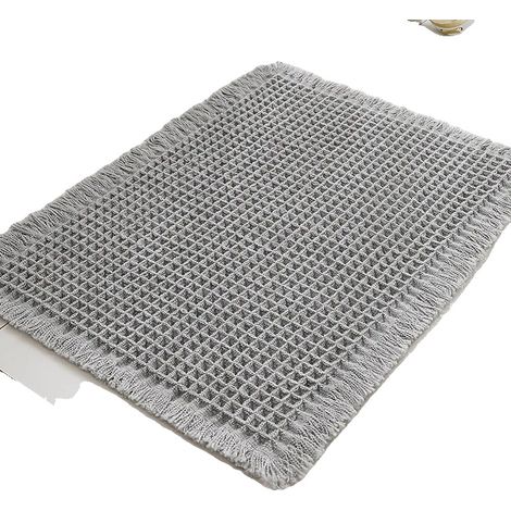 Tappetino da bagno antiscivolo, ultra assorbente, 43 x 61 cm - a, grigio chiaro (1/2)