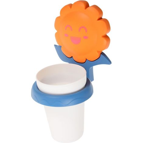Orange Plastic Wall Mounted Toothbrush Holder Lightweight