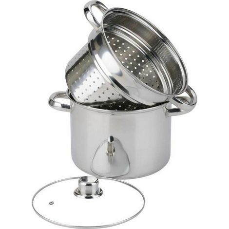 Baumalu Nudelkochtopf Edelstahl 20 cm Silber