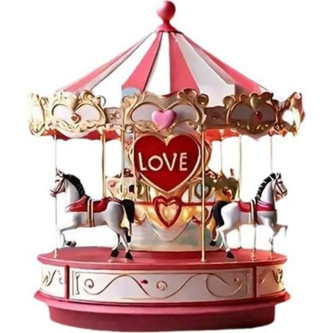 Pendentif Carrousel Acrylique - Décoration Festive pour Arbre de Noël ou Cadeau Personnalisable - 2D Plat - Avec Corde - Unité (1/5)