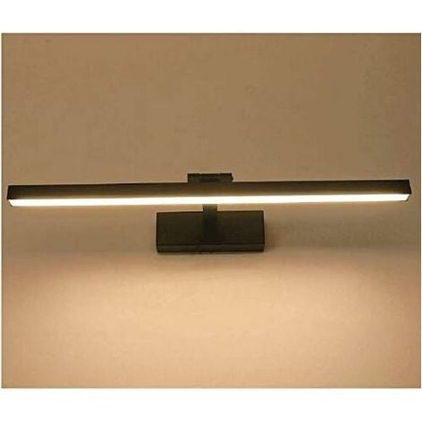 Luce LED per bagno 9W/40cm, lampada per specchio, lampada da parete con angolo regolabile, AC85-265V, 6000K (nero/bianco caldo) (1/5)