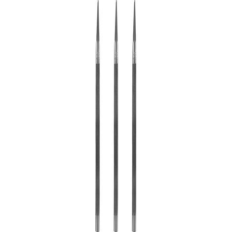 Fafeicy Affûteur de Limes de Tronçonneuse 3 Pièces 3/16 4,8 Mm, Acier à Roulement, Haute dureté, Forte Résistance à l'usure, Lisse, Aspect Simple pour Le Travail du Bois (1/5)