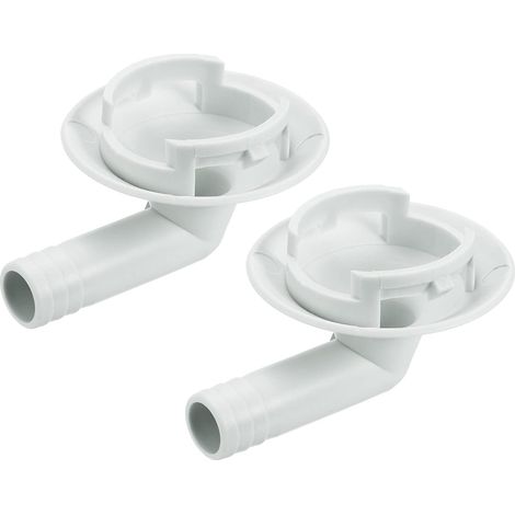 Air Conditioner Drain Hose Connector 40mm Elbow Tube Fitting Replacement Part Accessories for Mini-Split Window AC, Beige, Pack of 2 (1/5)