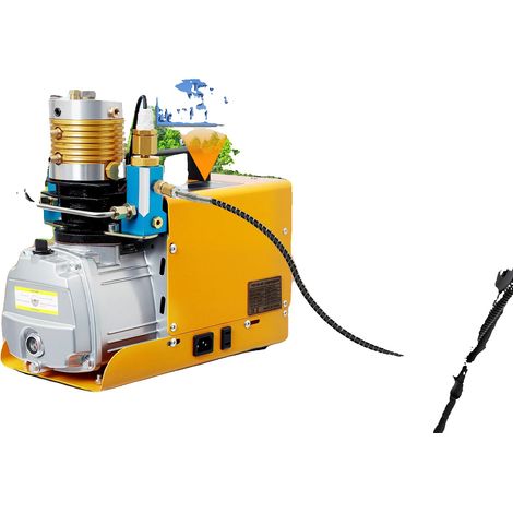 Compressore d'aria ad alta pressione, con spegnimento automatico, di colore arancione. (1/5)