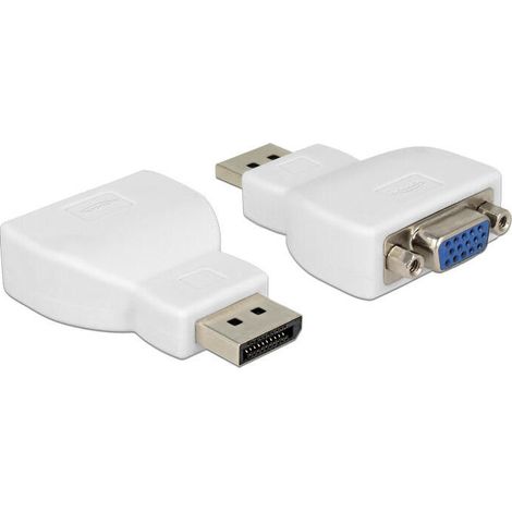 DeLOCK 65568 cambiador de género para cable DisplayPort VGA Blanco