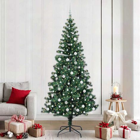 Künstlicher vorbeleuchteter Weihnachtsbaum Grün 240 cm (1/5)