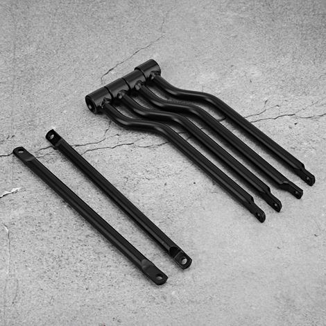 Seitlich montierbarer Motorradgepäckträger aus Edelstahl, Packtaschen-Befestigungssatz, hintere Verstärkungsstrebe, robustes Ersatzteil (1/5)