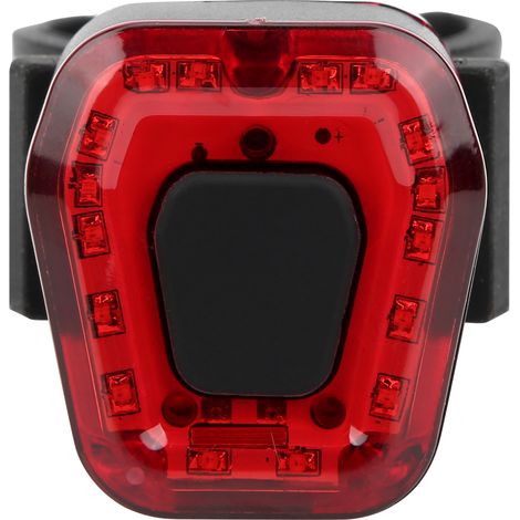 Wiederaufladbares LED-Fahrradrücklicht per USB, Ausrüstung für Nachtfahrten, schwarz (1/5)