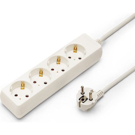 Bloc multiprise Schuko standard 4x16A, câble de 1m de long, H05VV-F3G1.0MM2 (1/5)