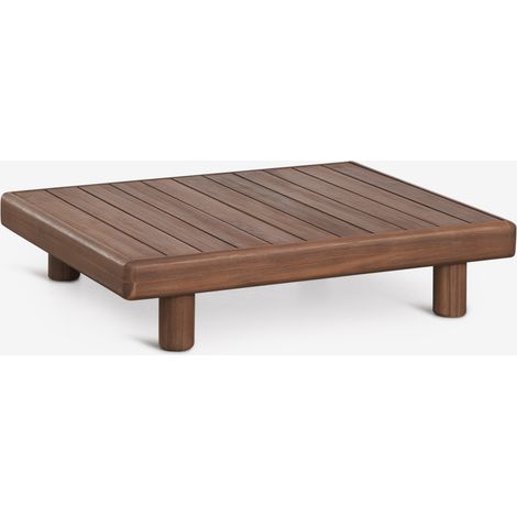 SKLUM Rechteckiger Gartentisch 100x80 cm aus Akazie Edrien              Akazie Braun                     
