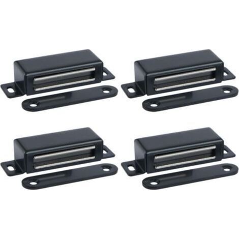 4 Pièces Aimant Porte Placard 7 CM pour Porte de Placard de Cuisine, Loquet de Porte Magnétique Aimant Meuble Fermeture pour Tiroir, Armoire, en Acier Inoxydable (1/4)