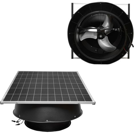 Ventilatore assiale da soffitto 600mm con pannello solare 12000m3/h Breckner Germany (1/5)