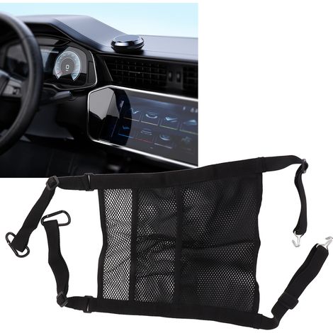 Barrière Auto Triple Poche Filet Polyvalente Organisateur Classe 27x31cm Nylon pour Chiens Famille SUV (1/5)
